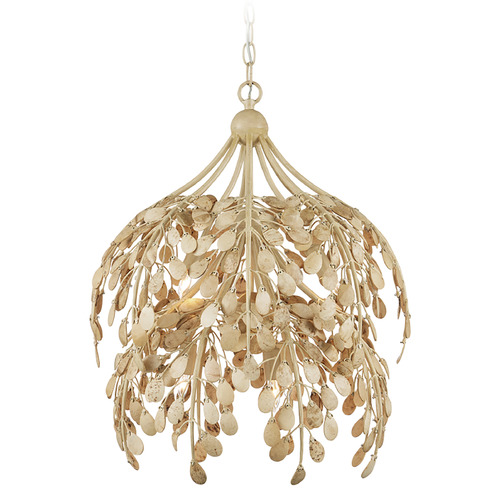 Currey and Company Maypan Coco Cream & Natural Mini-Chandelier
