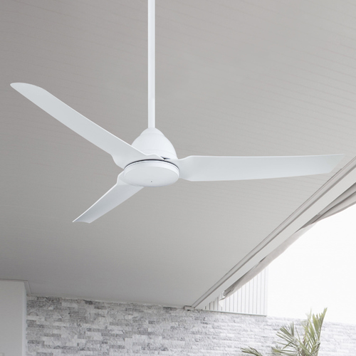 Minka Aire Java 54-Inch Wet Rated Fan in Flat White by Minka Aire F753-WHF
