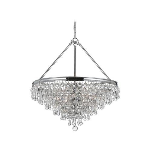 Calypso Crystal Chandelier in Polished Chrome by Crystorama Lighting