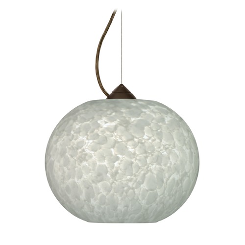 Besa Lighting Luna Bronze LED Pendant Light with Globe Shade