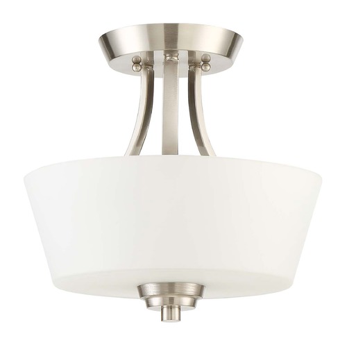 Grace 13-Inch Brushed Polished Nickel Semi-Flush Mount by Craftmade Lighting