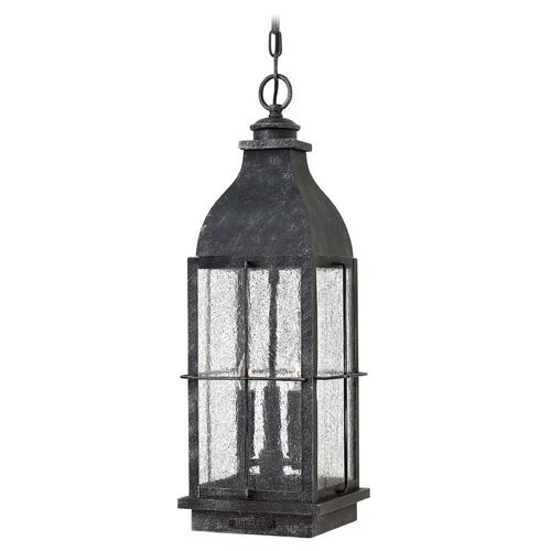 Hinkley Seeded Glass Grey LED Outdoor Hanging Light by Hinkley 2042GS-LL