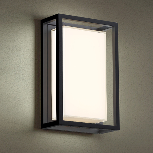 Framed 14-Inch LED Outdoor Wall Light in Black by Modern Forms