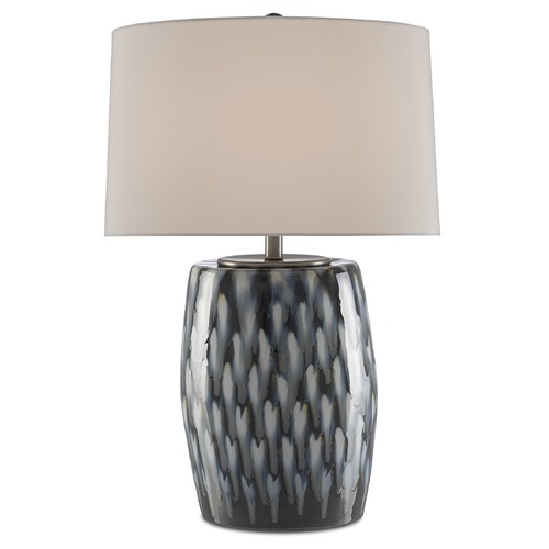 Currey and Company Milner Indigo / Cloud Table Lamp with Drum Shade