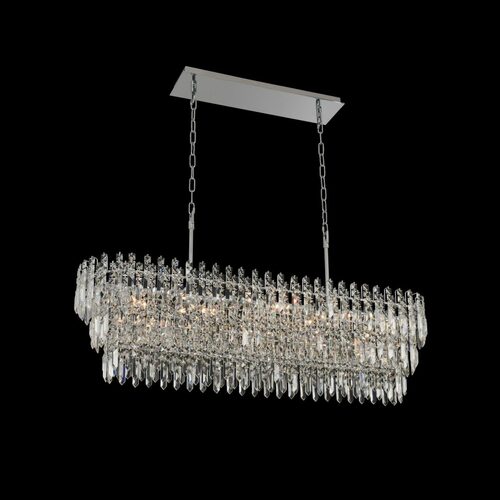Pandoro 44-Inch Linear Pendant in Polished Chrome by Allegri Crystal