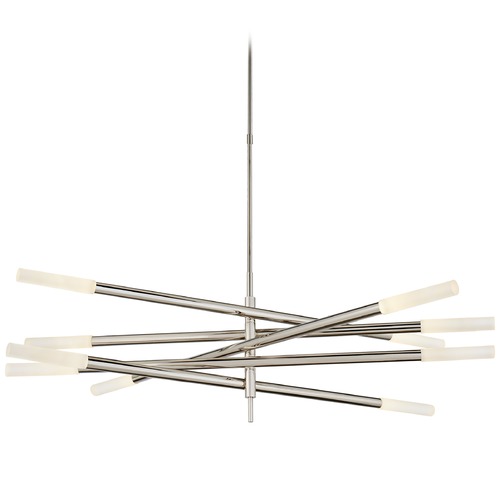 Kelly Wearstler Rousseau Chandelier in Nickel by Visual Comfort Signature
