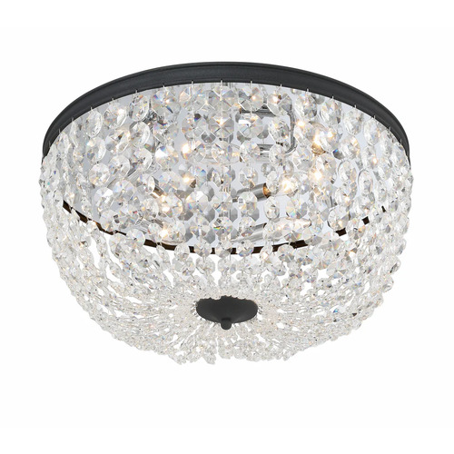 Crystorama Lighting Nola 20-Inch Crystal Flush Mount in Black by Crystorama Lighting NOL-320-BF-CL-MWP