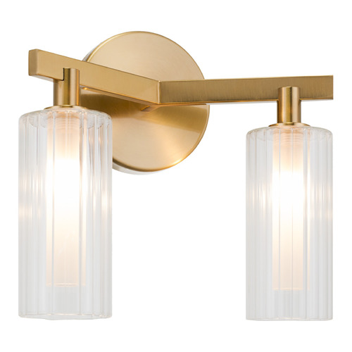 Matteo Lighting Kristof Aged Gold Brass LED Bathroom Light