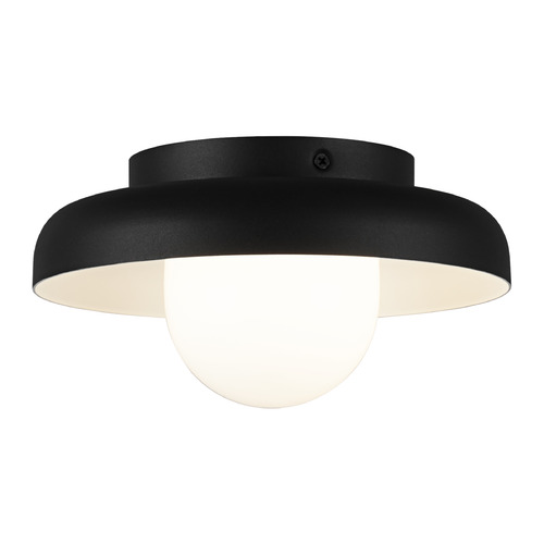 Creston Matte Black LED Flush Mount by Matteo Lighting