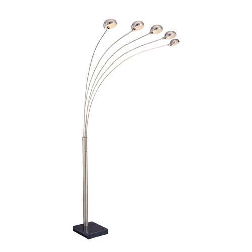 Modern Arc Lamp in Polished Steel Finish by Lite Source Lighting