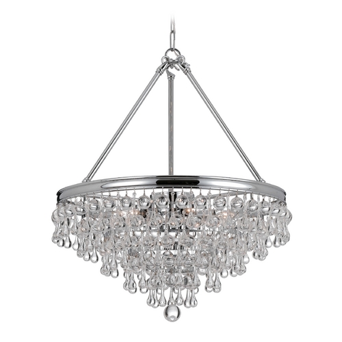 Calypso Crystal Chandelier in Polished Chrome by Crystorama Lighting