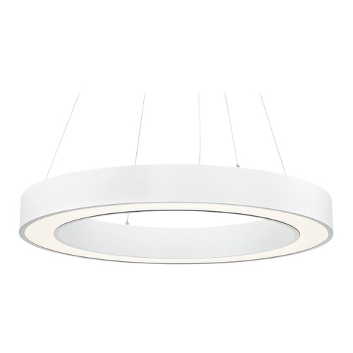 35.88-Inch Diameter Modern White LED Drum Pendant Light 3000K 5830 Lumens