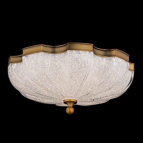 Cupola 16-Inch 4CCT Flush Mount in Aged Brass by Schonbek Lighting