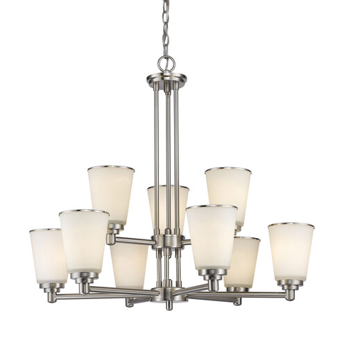 Z-Lite Jarra Brushed Nickel Chandelier by Z-Lite 432-9BN