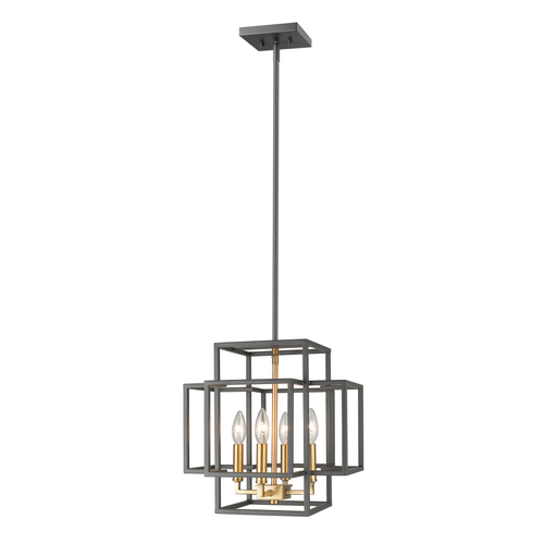 Z-Lite Titania Bronze & Olde Brass Pendant by Z-Lite 454-14BRZ-OBR