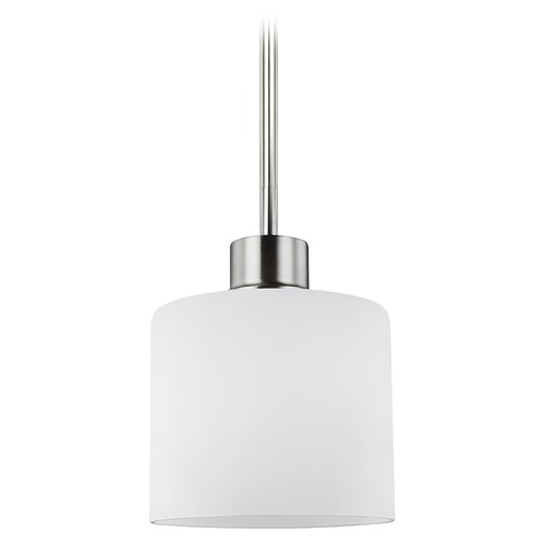 Canfield Brushed Nickel Mini Pendant by Generation Lighting