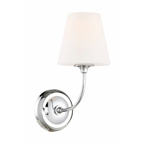 Libby Langdon Sylvan Wall Sconce in Chrome by Crystorama Lighting