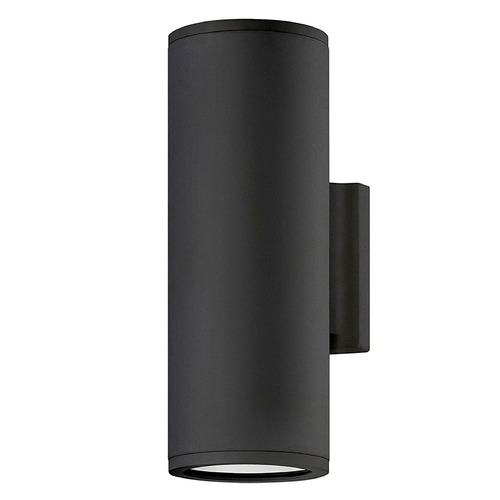 Hinkley Silo Small Up/Down Light Wall Lantern in Black by Hinkley Lighting 13594BK-LL