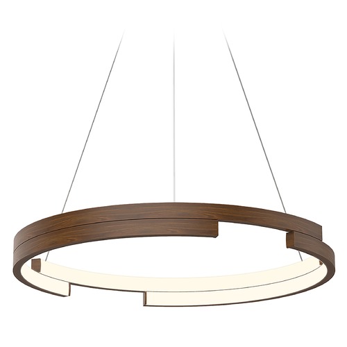 Kuzco Lighting Anello Minor 19-Inch LED Pendant in Walnut by Kuzco Lighting PD52719-WT