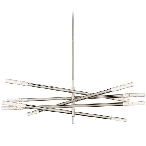 Visual Comfort Signature Collection Kelly Wearstler Rousseau Chandelier in Nickel by Visual Comfort Signature KW5587PNSG