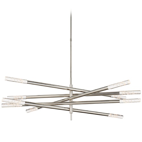 Kelly Wearstler Rousseau Chandelier in Nickel by Visual Comfort Signature
