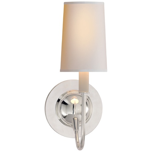 Visual Comfort Signature Collection Thomas OBrien Elkins Sconce in Polished Silver by Visual Comfort Signature TOB2067PSNP