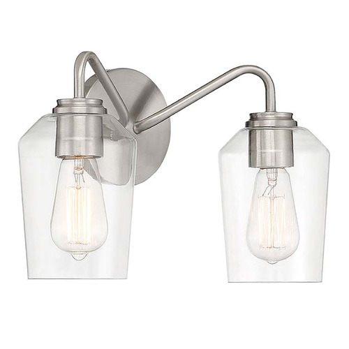 Shayna Brushed Polished Nickel Bathroom Light by Craftmade Lighting