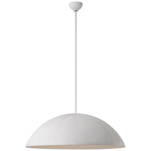 Utopia 30-Inch Sculpted Pendant in Plaster White by VC Signature