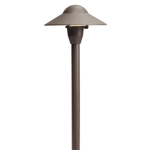 6-Inch Dome 12V Path Light in Textured Architectural Bronze by Kichler Lighting