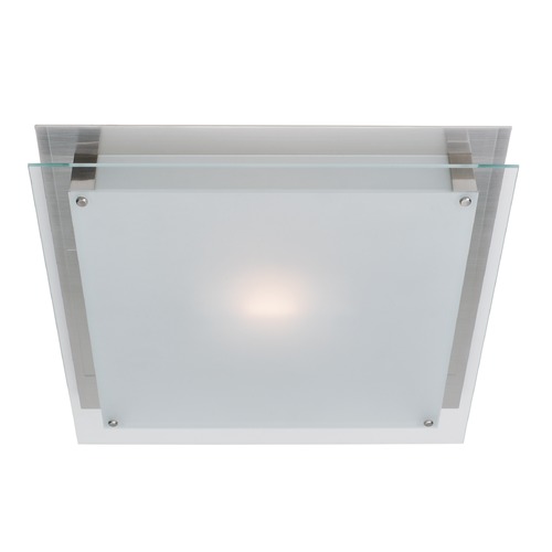 Access Lighting Vision Brushed Steel LED Flush Mount by Access Lighting 50031LEDD-BS/FST