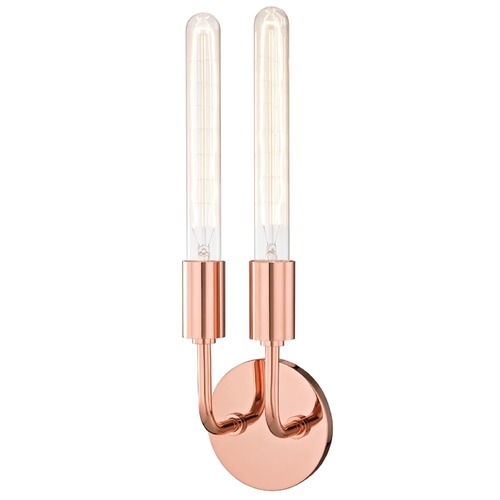 Mitzi by Hudson Valley Ava Polished Copper Sconce Mitzi by Hudson Valley H109102-POC