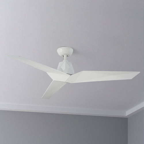 Modern Forms by WAC Lighting Vortex 60-Inch Smart Fan in Gloss White by Modern Forms FR-W1810-60-GW