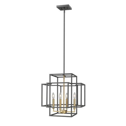 Z-Lite Titania Bronze & Olde Brass Pendant by Z-Lite 454-18BRZ-OBR