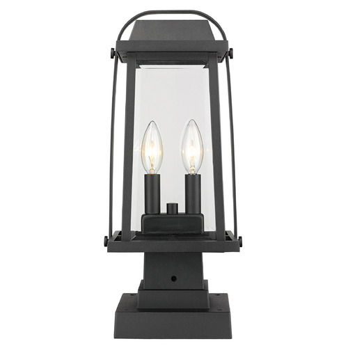 Z-Lite Millworks Black Post Light by Z-Lite 574PHMS-SQPM-BK