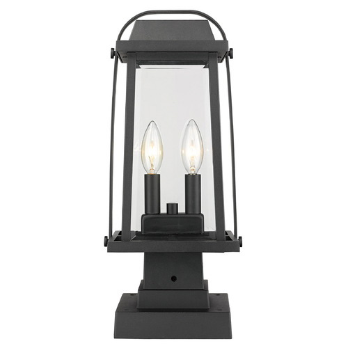 Millworks Black Post Light by Z-Lite