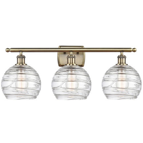 Innovations Lighting Innovations Lighting Deco Swirl Antique Brass LED Bathroom Light 516-3W-AB-G1213-8-LED