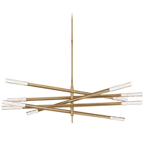 Kelly Wearstler Rousseau Chandelier in Antique Brass by Visual Comfort Signature