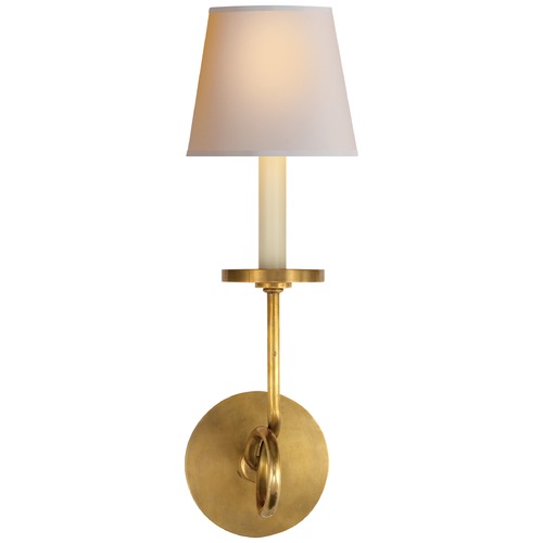 Visual Comfort Signature Collection E.F. Chapman Symmetric Twist Sconce in Antique Brass by Visual Comfort Signature CHD1610ABNP