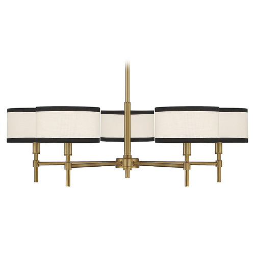 5-Light Chandelier in Natural Brass by Meridian
