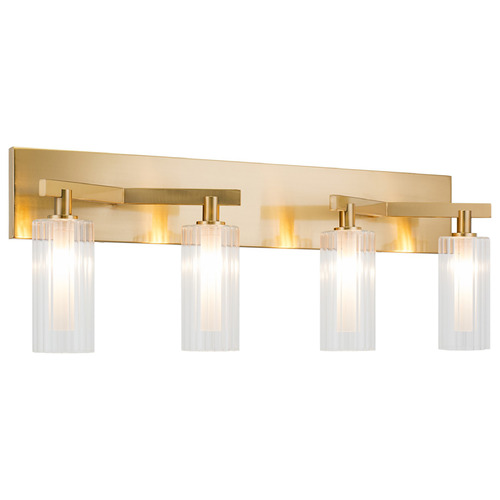 Matteo Lighting Kristof Aged Gold Brass LED Bathroom Light
