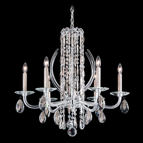 Schonbek Worldwide Lighting Siena Antique Silver Crystal Chandelier