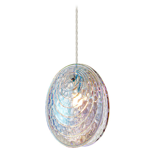 Matteo Lighting Matteo Lighting Shelly Chrome LED Mini-Pendant Light with Oval Shade C36611CH