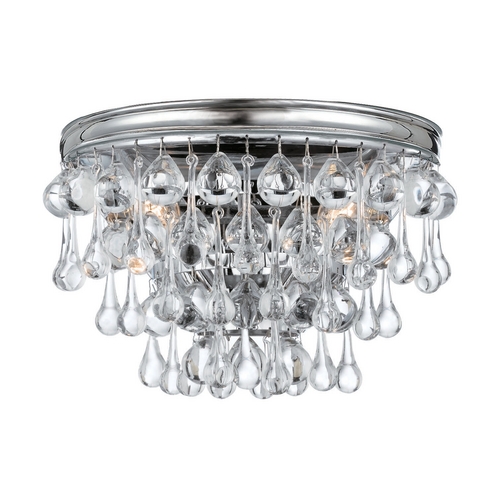 Calypso Crystal Sconce Wall Light in Polished Chrome by Crystorama Lighting