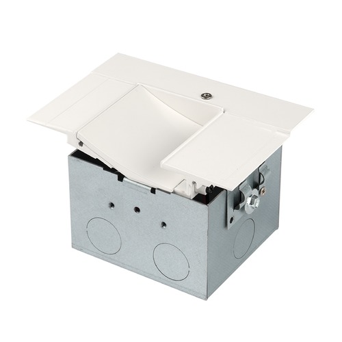 WAC Lighting InvisiLED White Recessed Channel Power Box With Angled Reflector by WAC Lighting LED-T-RBOX2-WT