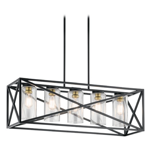 Moorgate 36-Inch Linear Chandelier in Black by Kichler Lighting