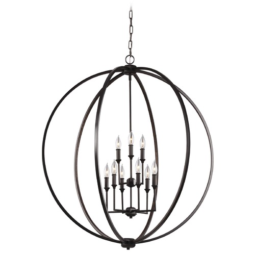 Visual Comfort Studio Collection Feiss Lighting Corinne Oil Rubbed Bronze Pendant by Visual Comfort Studio F3058/9ORB