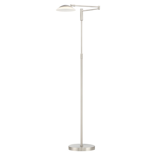 Arnsberg Meran Turbo Satin Nickel LED Swing Arm Lamp with Bowl / Dome Shade