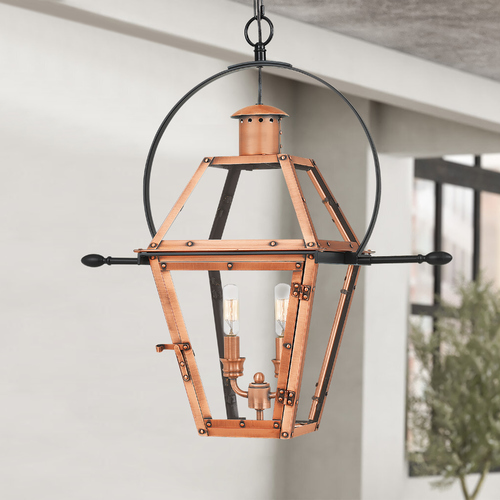 Rue De Royal Aged Copper Outdoor Hanging Light by Quoizel Lighting