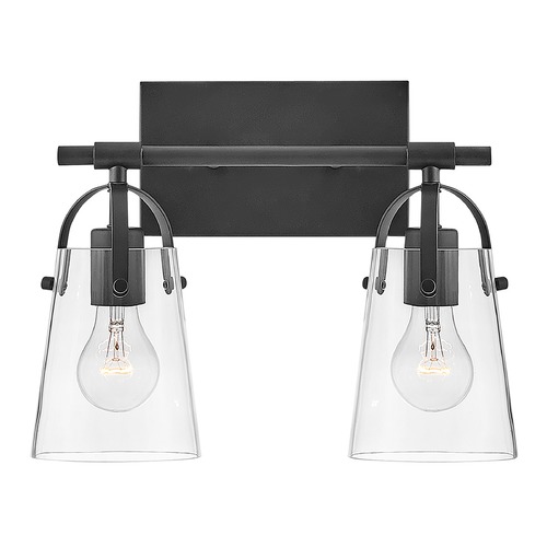 Foster 2-Light Vanity Light in Black by Hinkley Lighting