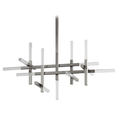 Atlantis 42-Inch Linear Chandelier in Satin Nickel by Oxygen Lighting